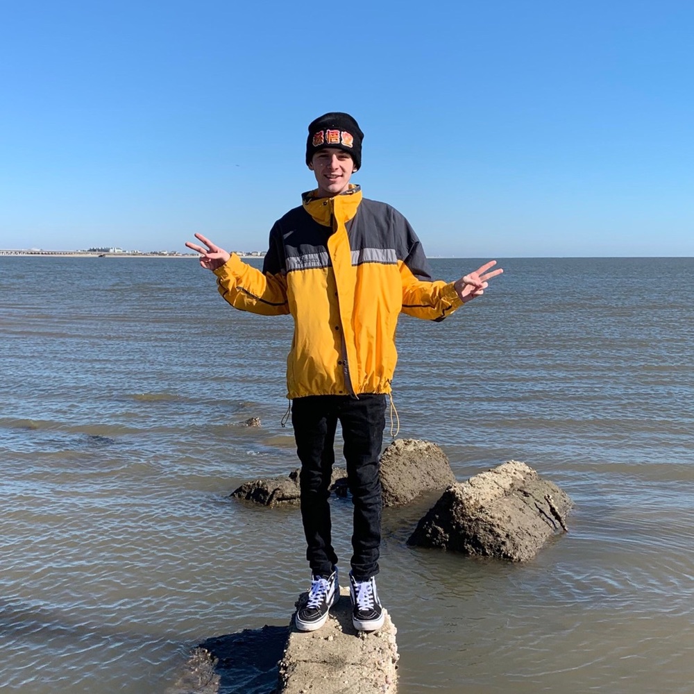 Yellow Columbia windbreaker